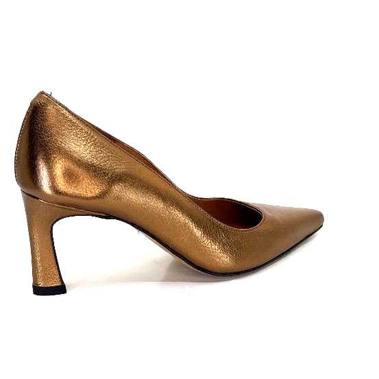 Escarpins Vintage CHARLES JOURDAN En Cuir Bronze - Taille 36 (6.5 US) - Talons Cône 7cm
