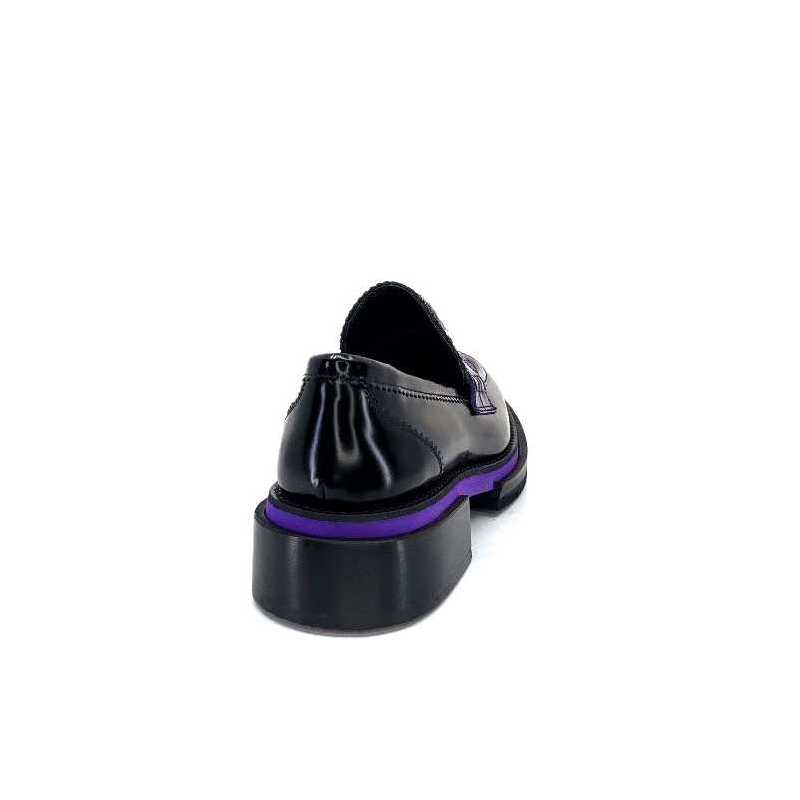 Pertini 32416 D7 Cuir Noir Violet 32416 D7 - PULIDO - BLACK - GLYC Automne Hiver 2023-2024