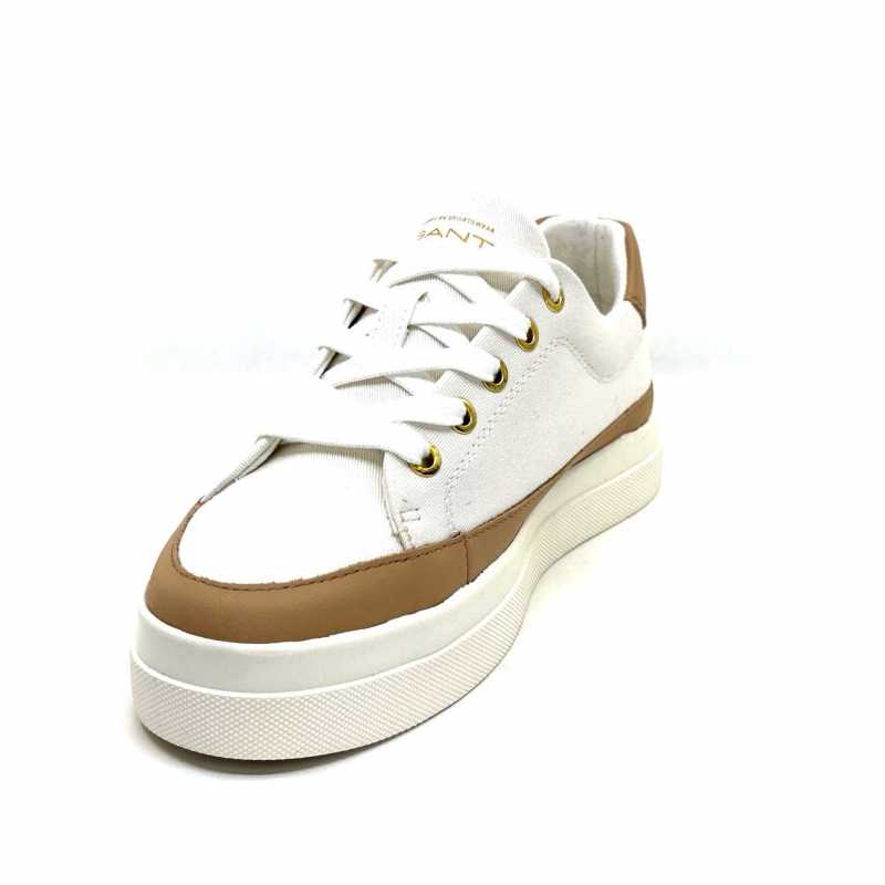 Gant Avona Sneaker Textile Off White Cuir Marron AVONA SNEAKER - OFF WHITE NETURA Printemps Eté 2024