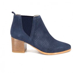 Ivoire S674 Navy Suede Leather